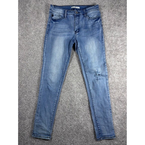 KanCan Womens Jeans Denim Light Wash Distressed Skinny Size 0S - Picture 1 of 14